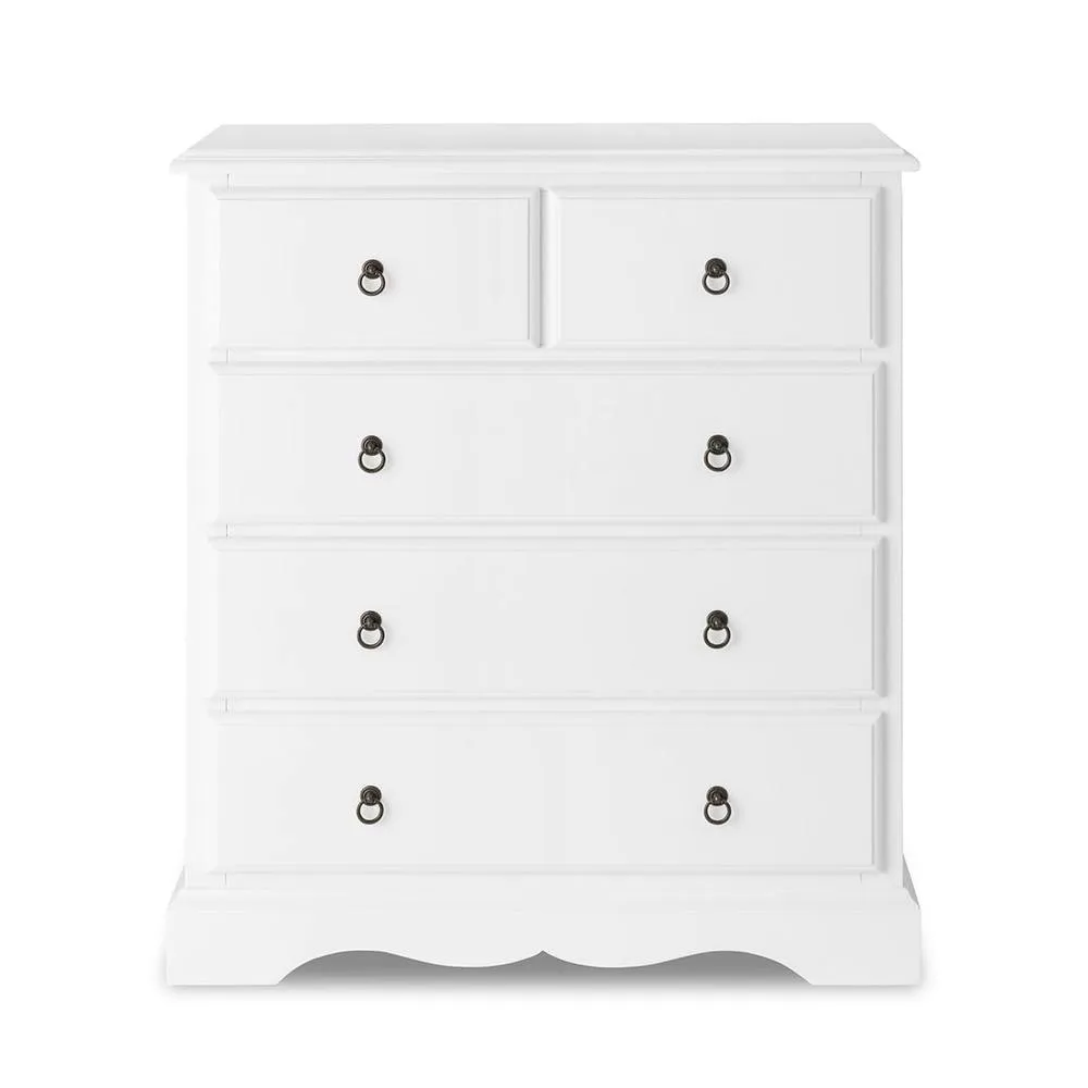 Statement Furniture Romance 2 Over 3 Chest of Drawers in Cool White 2