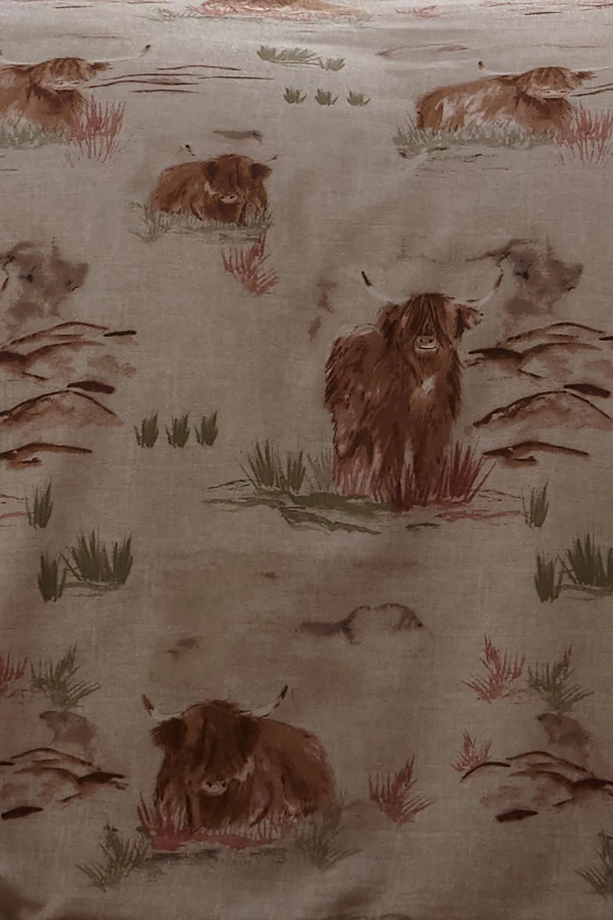 Dreams & Drapes 'Hanson Highland Cow' Brushed Cotton Duvet Cover Set in Terracotta 5