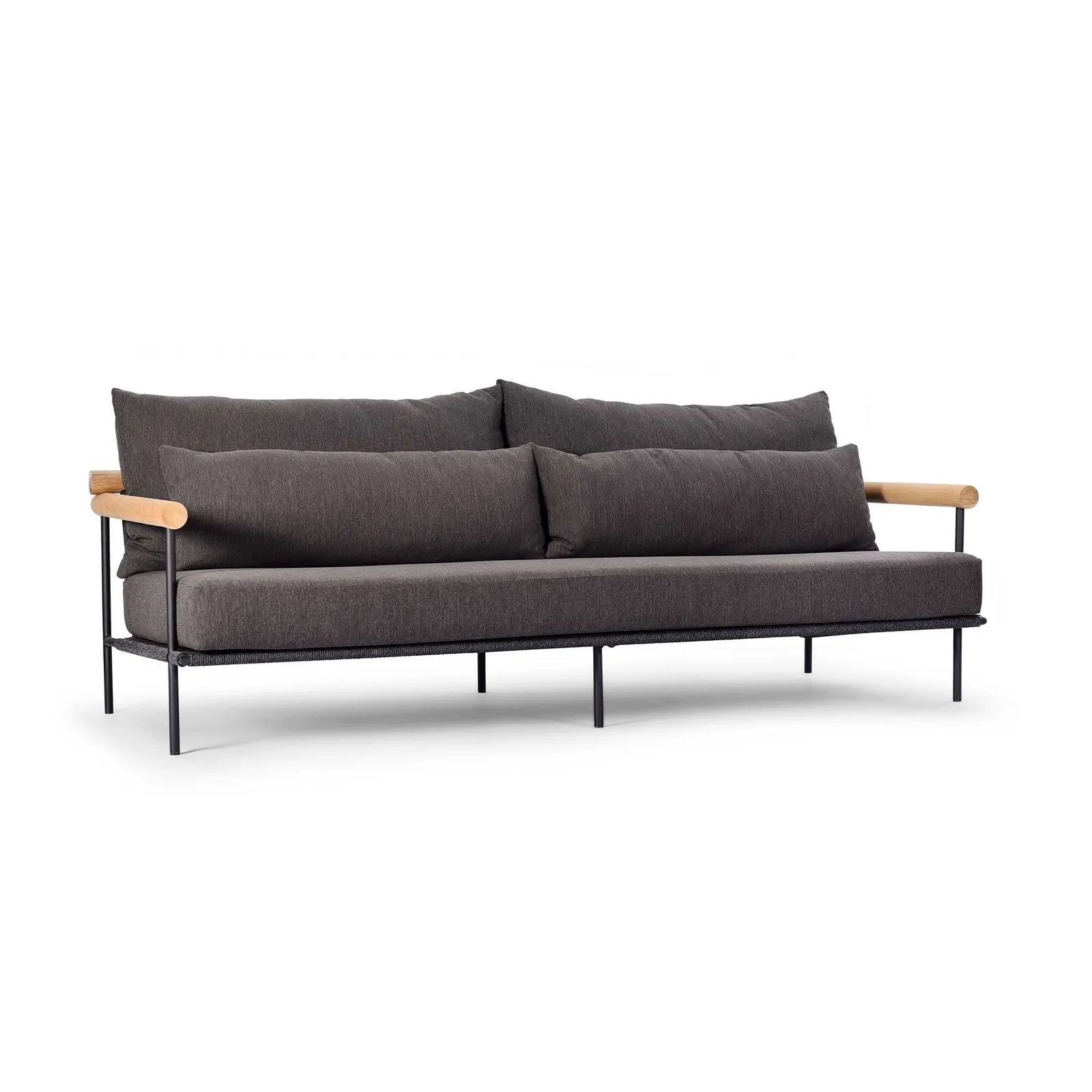 Zanzibar Garden 3.5 Seater, Aluminium, Black | Barker & Stonehouse 4