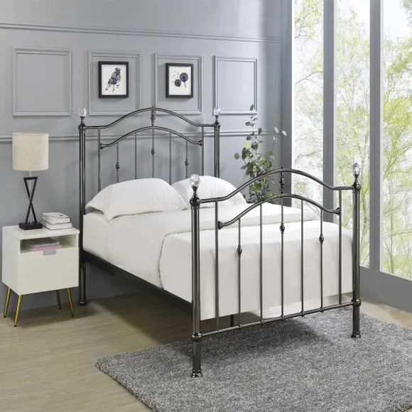 Callisto Chrome and Crystal Bed Frame 2