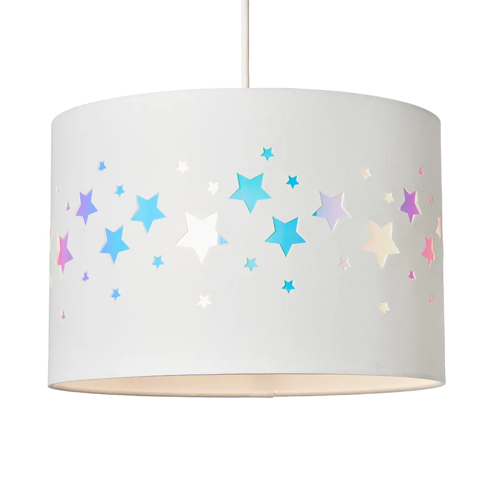 Glow Stars Iridescent Easy Fit Shade, White