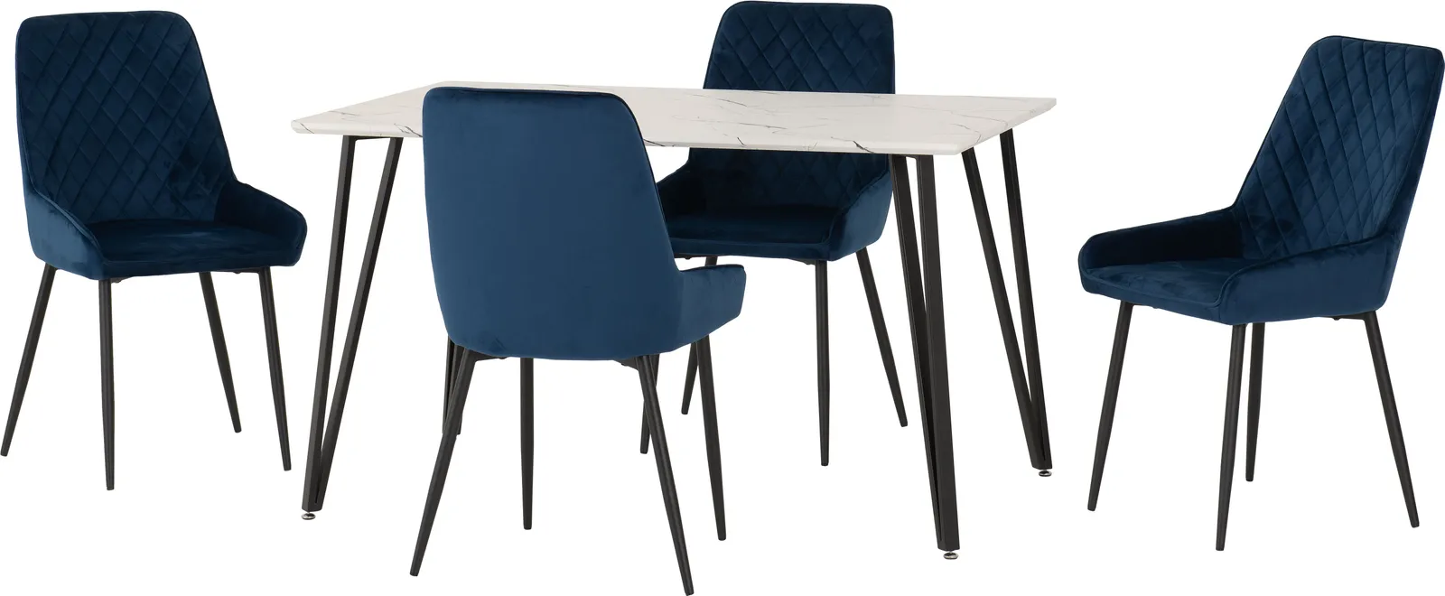 Seconique Marlow & Avery Dining Set in Blue 3