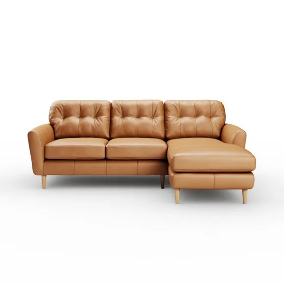 Sven Vintage Leather Large Corner Chaise Sofa 5