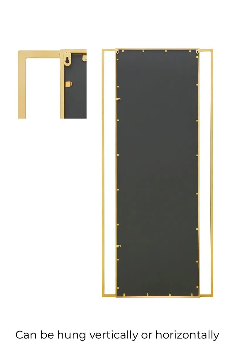 MirrorOutlet Gold Modern Wall & Leaner Mirror 79" X 35" (200 x 90CM) 5