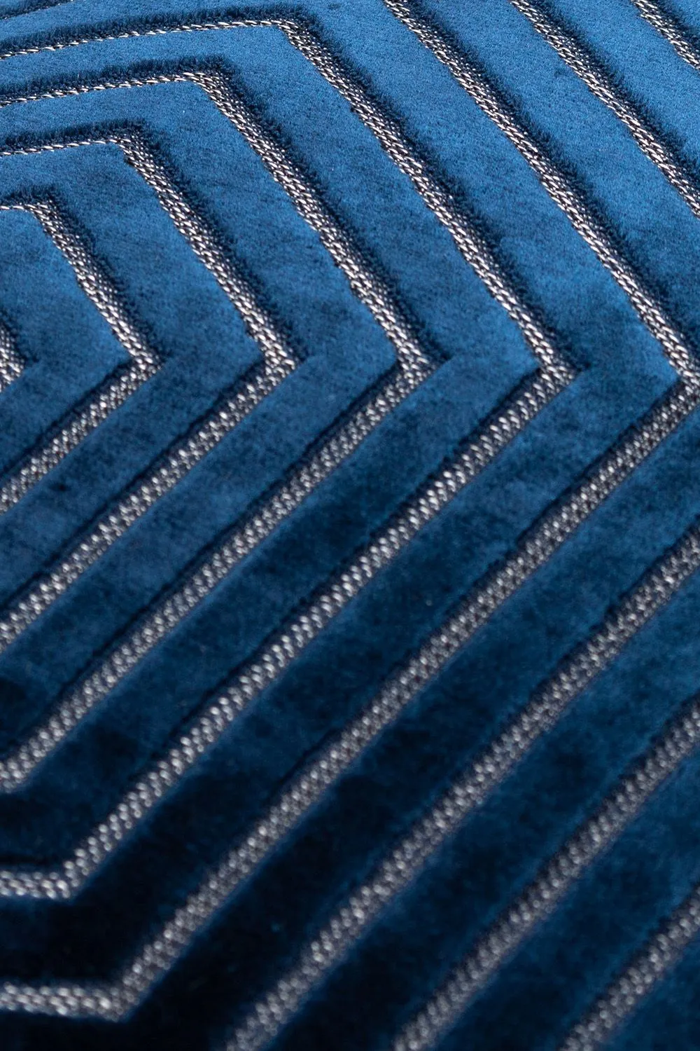 Paoletti Evoke Cut Velvet Cushion in Navy 4