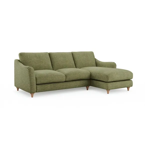Hattie Slub Faux Linen Corner Chaise 6
