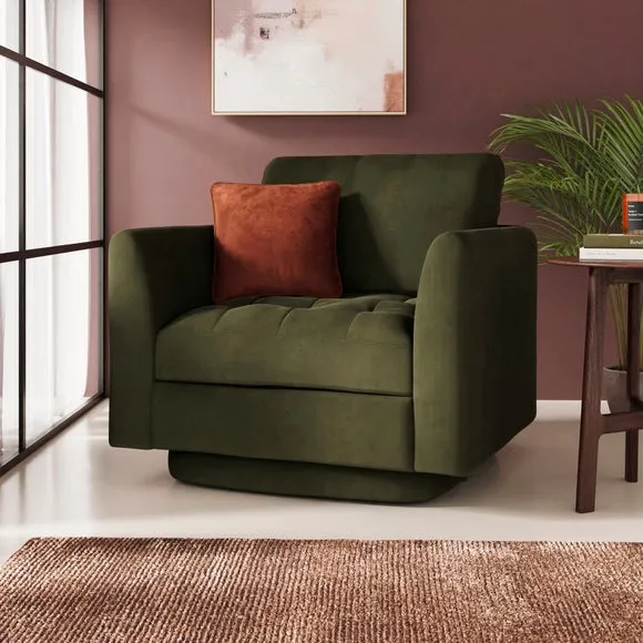 Max Velvet Swivel Chair
