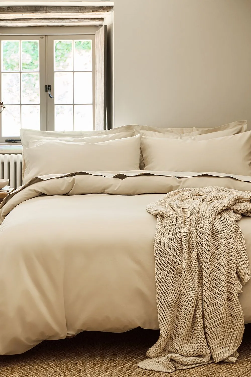 CHRISTY Pure Cotton Percale Duvet Cover Sets in Beige 2