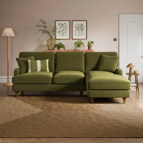Beatrice II Velvet Corner Storage Sofa Bed 2