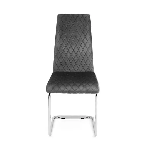 Calabria Set of 4 Dining Chairs, Velvet 5