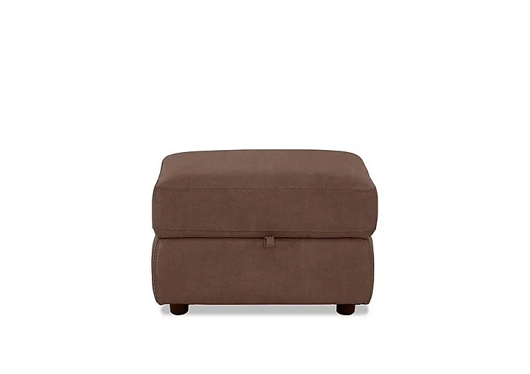 Touch Fabric Storage Footstool - Hazelnut