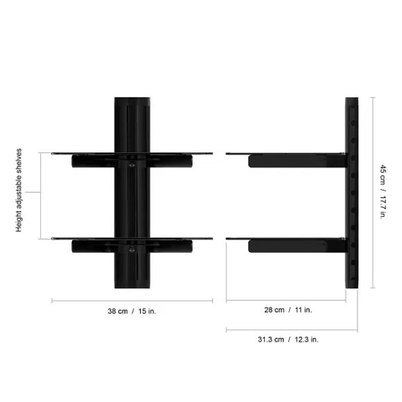 AVF Double Glass AV Shelf 5