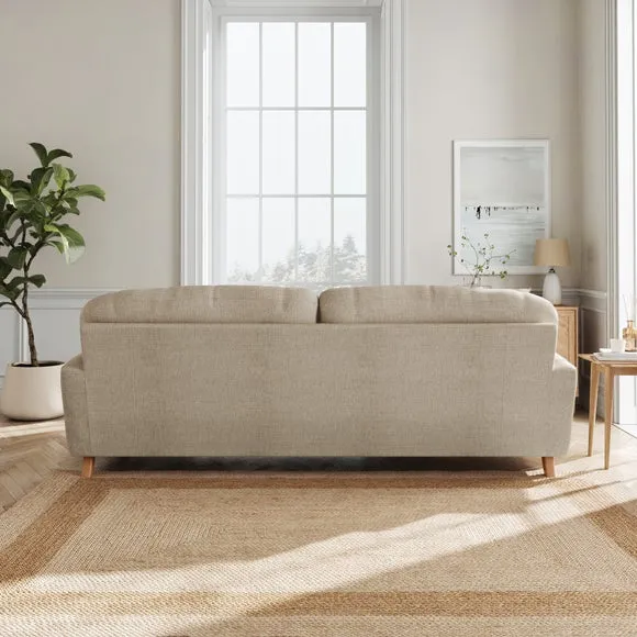 Martha Slub Faux Linen 4 Seater Sofa 3