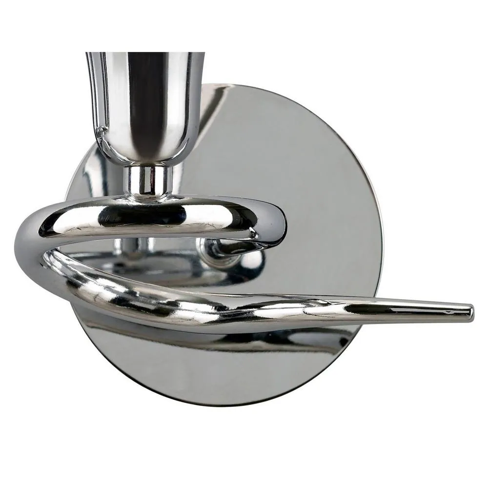 Netlighting Amel Wall Lamp Switched 1 Light L1SGU10 Polished Chrome in Grey 3