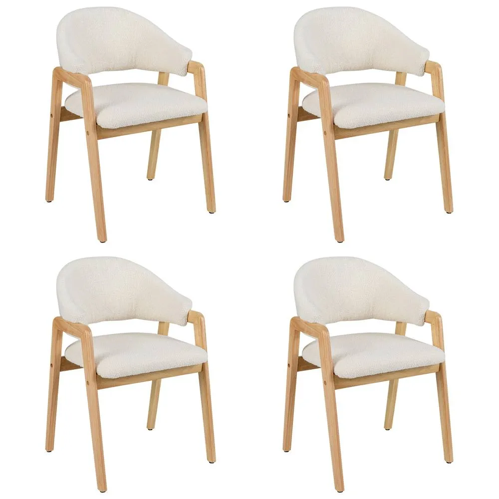 Costway Modern Dining Chair Set of 2 Kitchen Chair w/Padded Seat in White 3