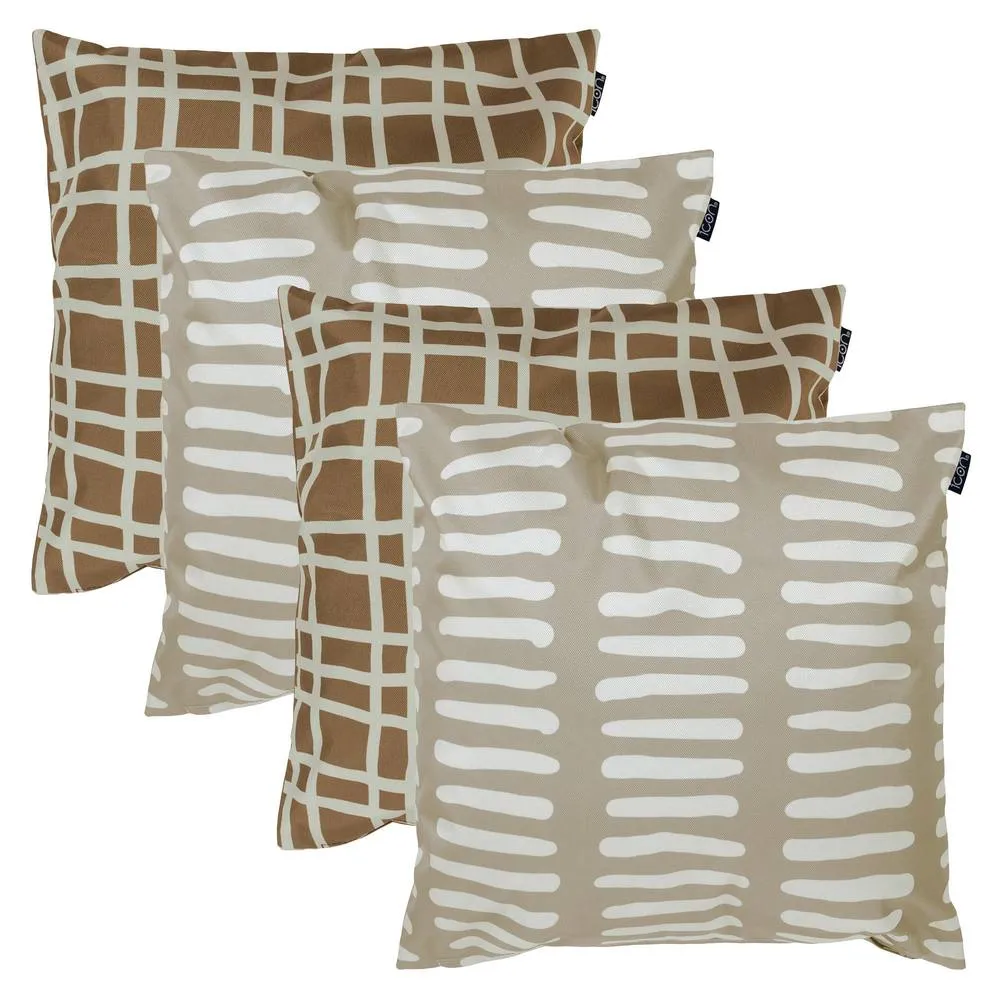 icon 4PK Cushion Mark Marking, x2 Chocolate, x2 Stone