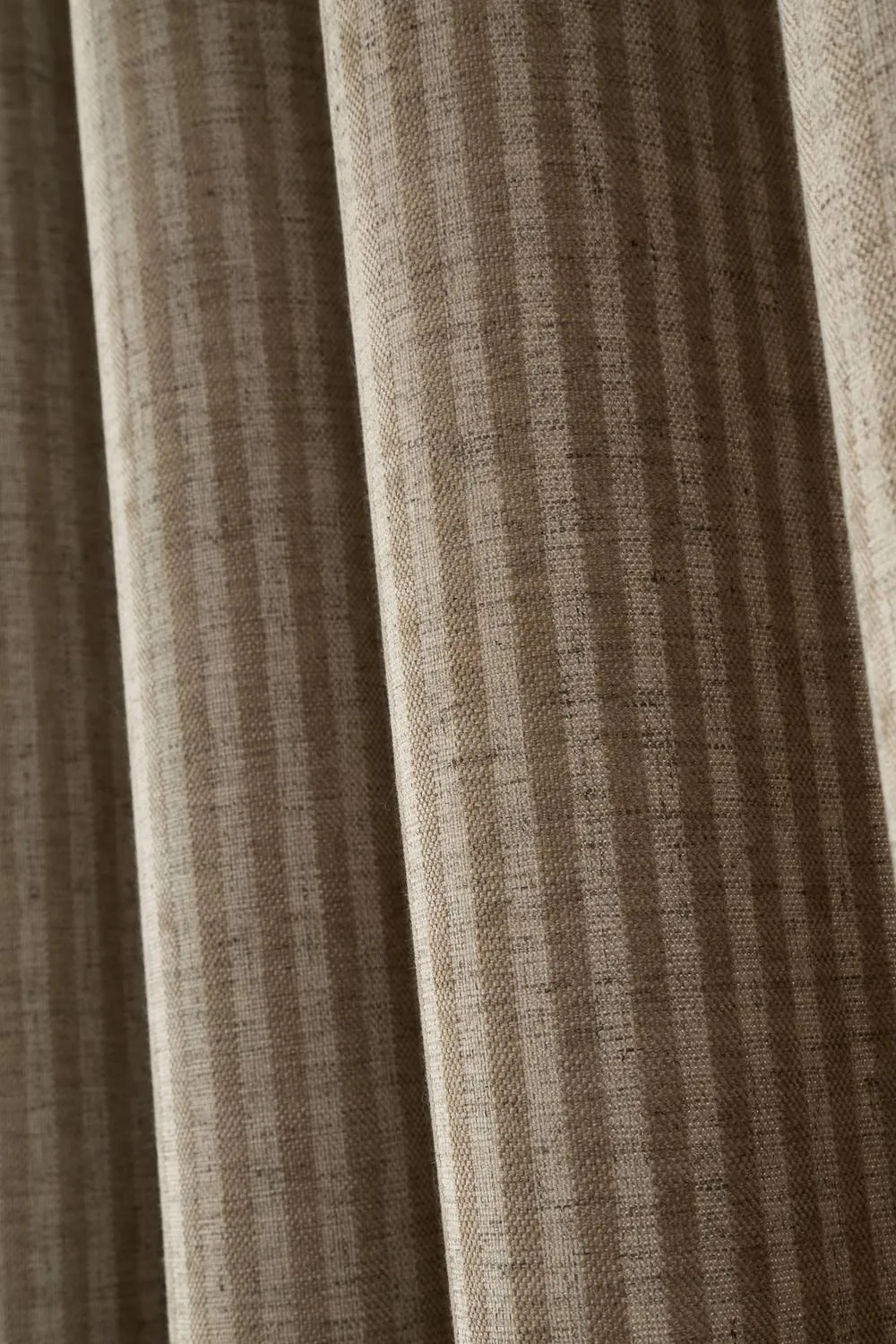 Bianca 'Chenille Stripe' Lined Eyelet Curtains in Natural 4