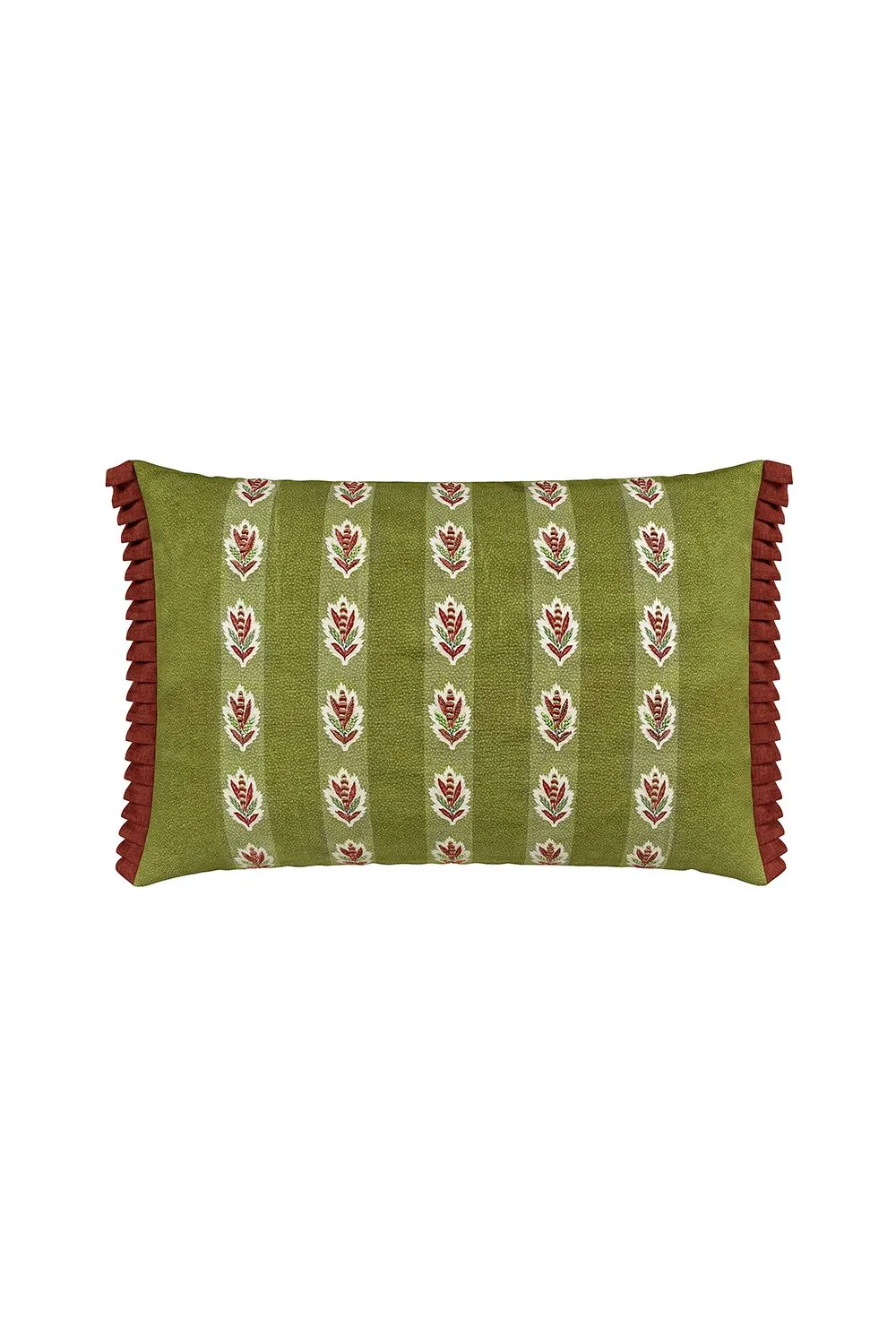 Sanderson 'Arils Garden' Cotton Cushion in Olive