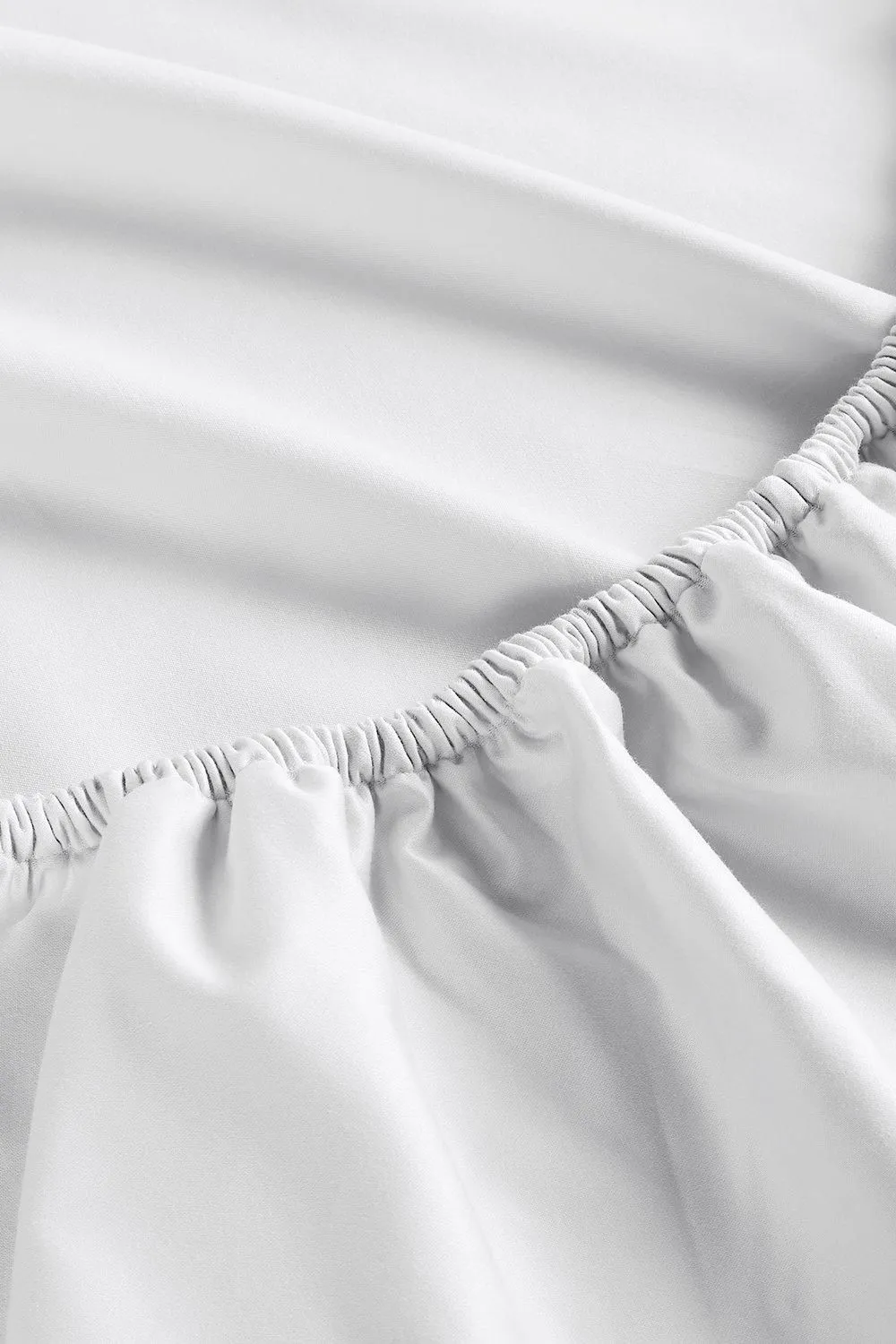 CHRISTY 500TC Premium Sateen Luxury Fitted Sheets in White 1