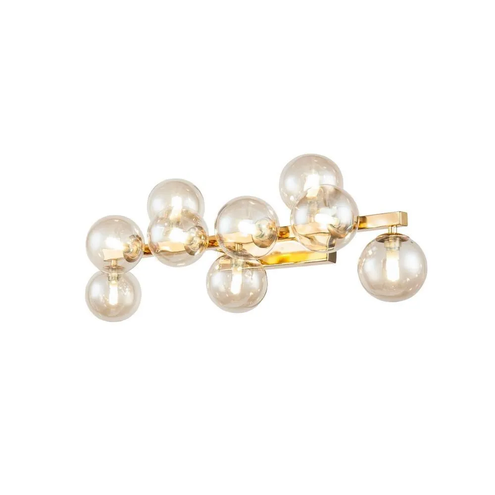 Netlighting Dallas Wall Lamp Gold 9 Light G9
