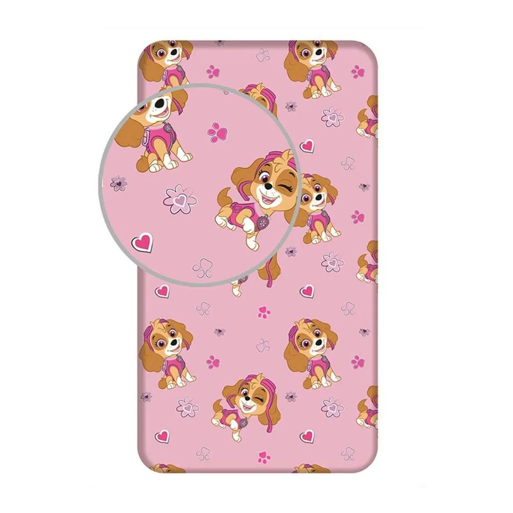 Paw Patrol Skye Single Fitted Sheet in Pink