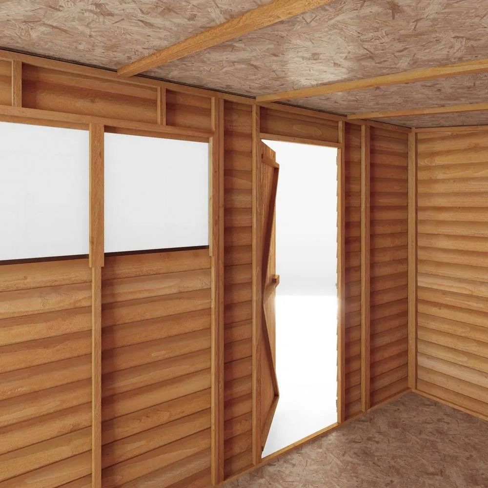 Mercia 10 x 6 Feet Overlap Pent Shed - L189.1 x W297.4 x H200.7 cm - Brown in Light Tan 5