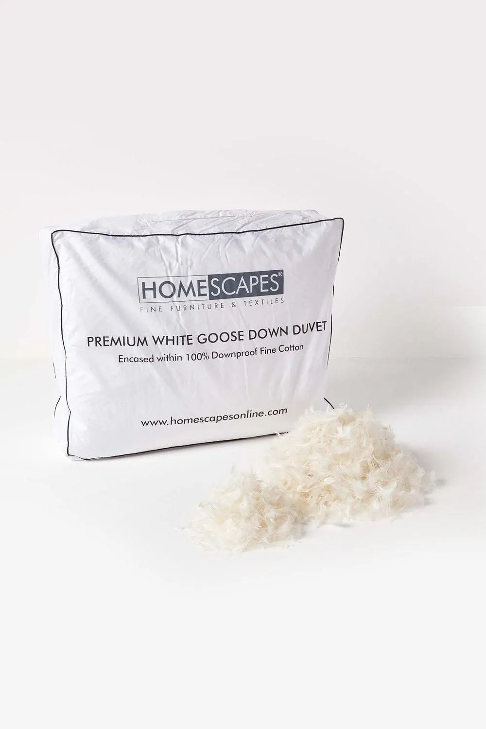 Homescapes Premium White Goose Down 4.5 Tog Summer Duvet 4