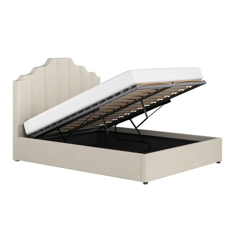 Flair Margot Ottoman Bed Beige Linen 4