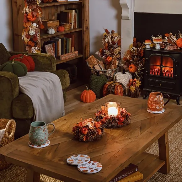 Country Living Natural Rattan Tall Pumpkin Decoration 6