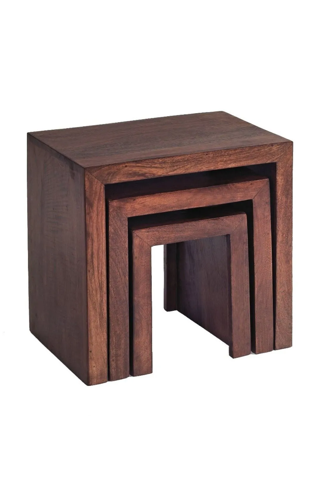 IH Design Duvid Mango Nest of 3 Tables in Brown 3