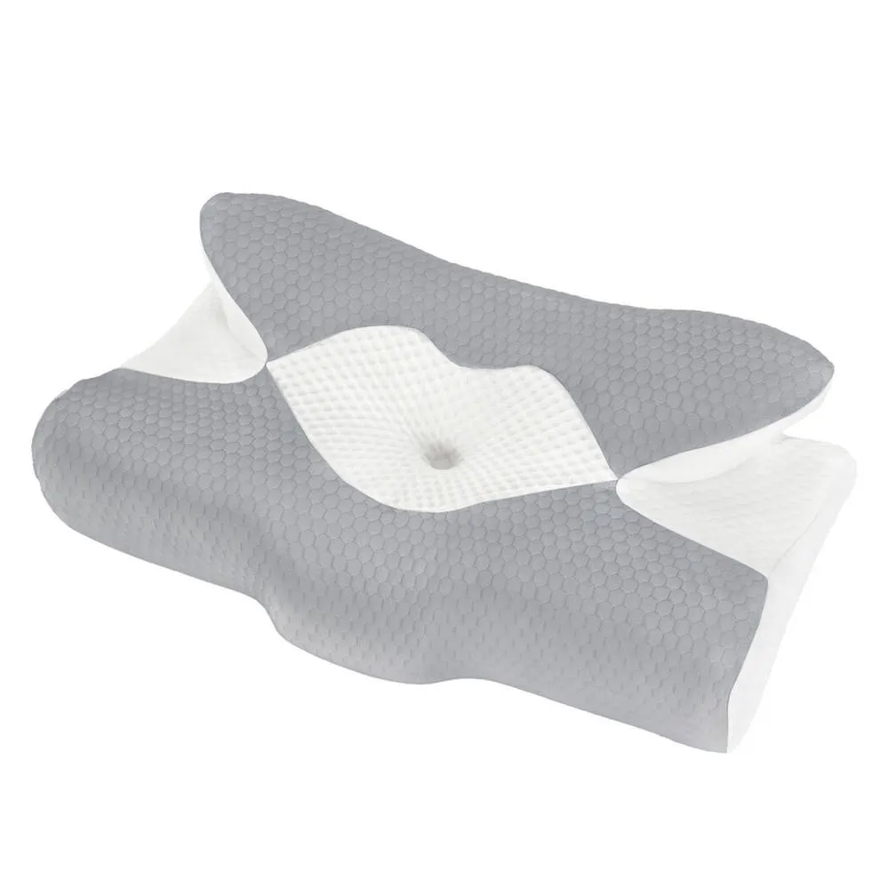 Lavio Orthopedic Neck Pillow Memory Foam Cervical Support Pillow Pain Relief in White