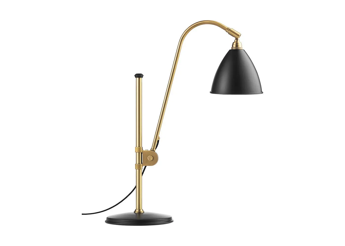 Gubi Bestlite BL1 Table Lamp Brass Base Black Shade 1
