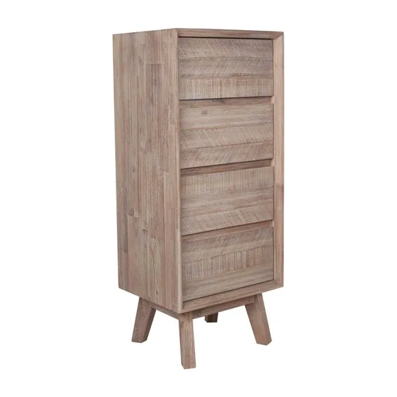 Pacific Kalmar 4 Drawer Chest, Natural Acacia 3