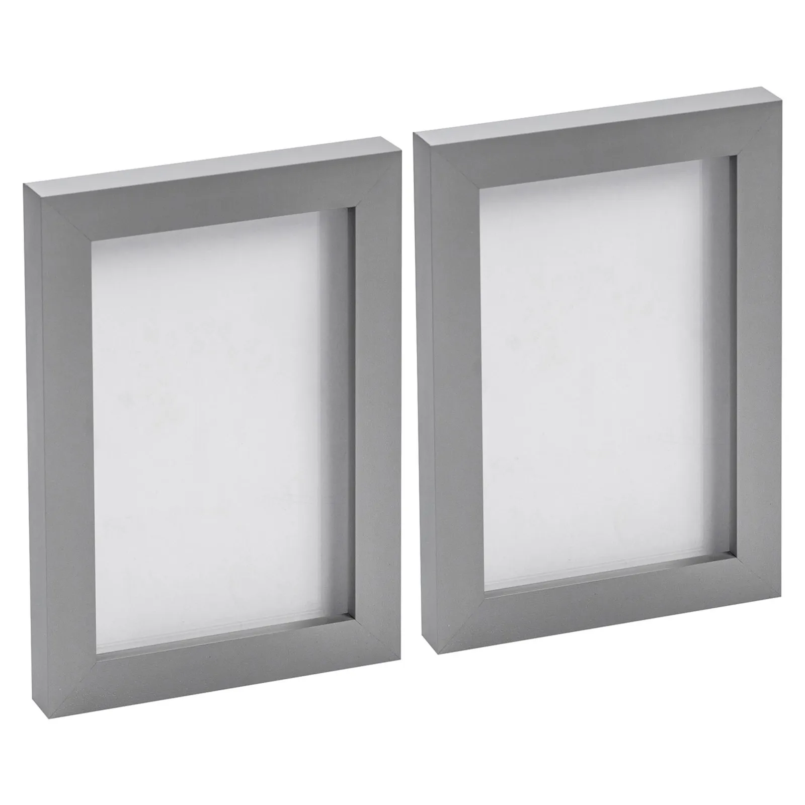 Nicola Spring Photo Frames - 4" x 6" - Pack of 2 in Grey