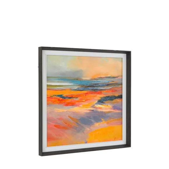 Cedar and Sage Warm Abstract Scene Framed Canvas 3