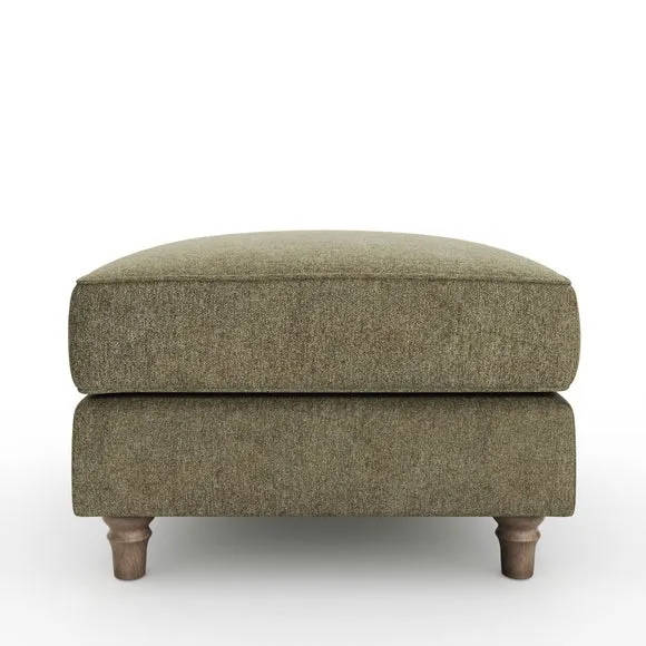 Flori Soft Chenille Footstool 6