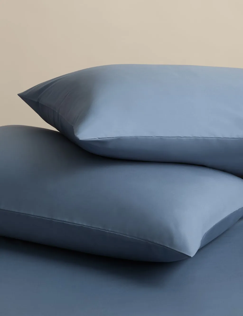 M&S 2 Pack Egyptian Cotton 400 Thread Count Pillowcases Slate Blue