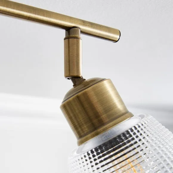 Kibworth Ribbed 4 Light Adjustable Semi Flush Spotlight Bar 3