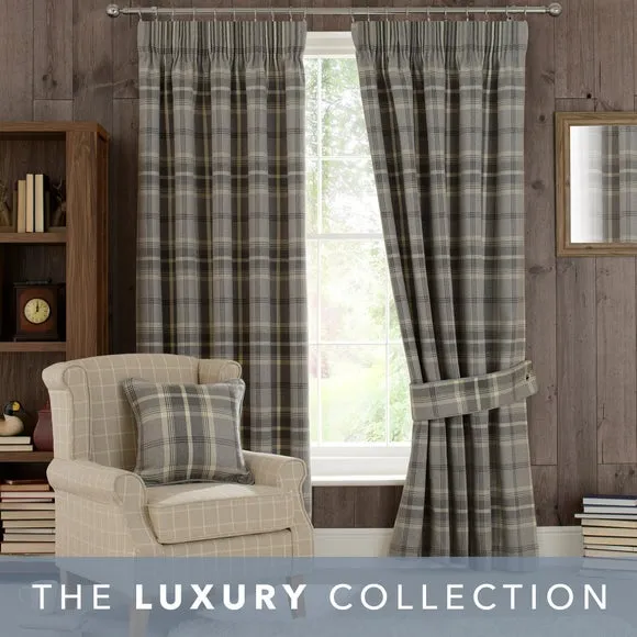 Highland Check Pencil Pleat Curtains 2