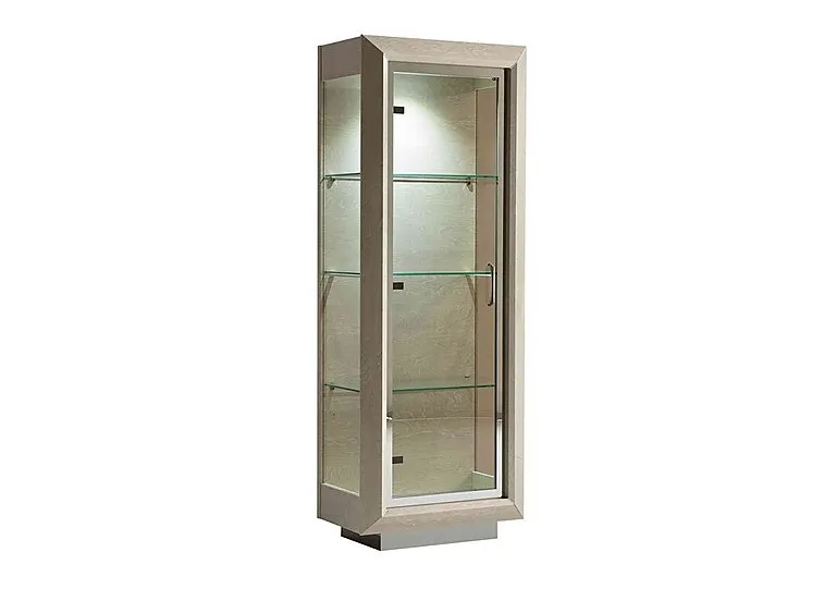 Palazzo 1 Door Curio Cabinet - Sand Birch