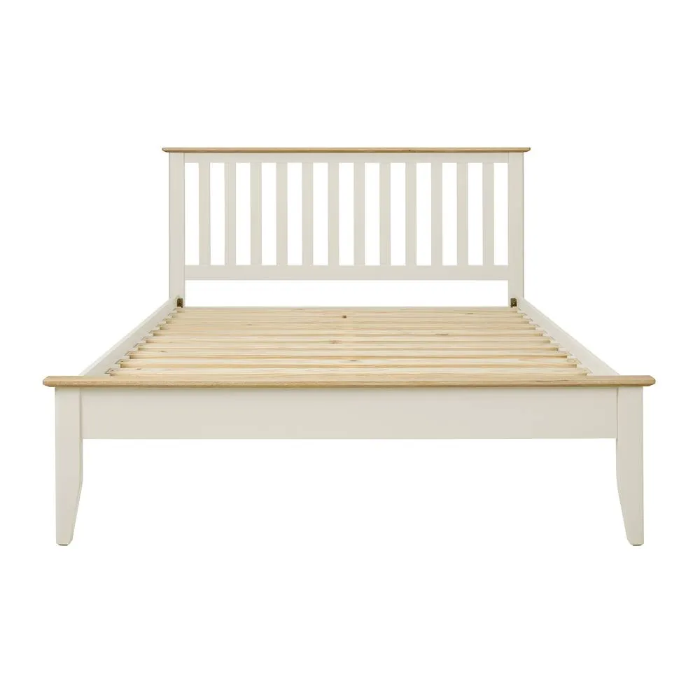 Statement Furniture Pembroke Double Bed Frame 4ft6 with Slatted Headboard in Cream 6