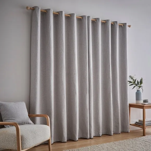 Churchgate Herringbone Stripe Eyelet Curtains 4