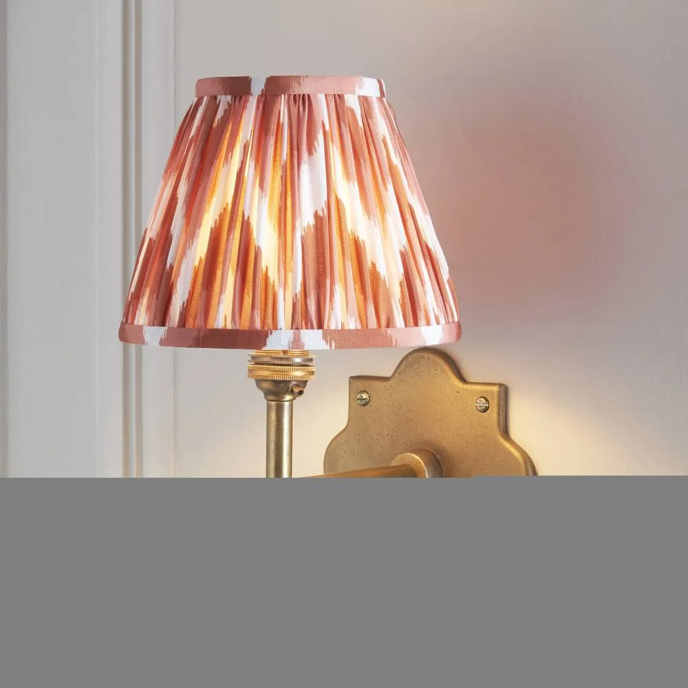 Netlighting Anvil Angle & Zigzag 16cm Wall Lamp Antique Brass Apricot Orange in Gold 2