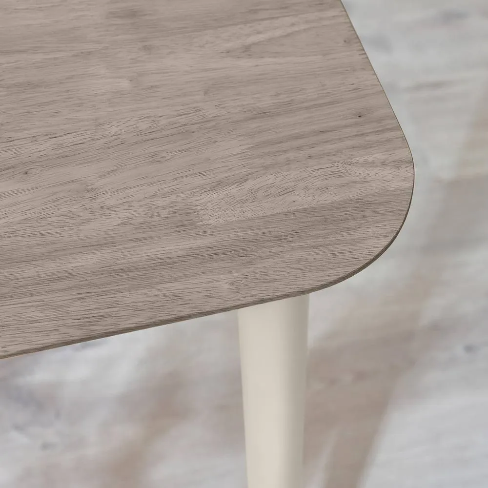 FurnitureboxUK Lynton Rectangular White & Grey Wood 4 Seater Dining Table 4