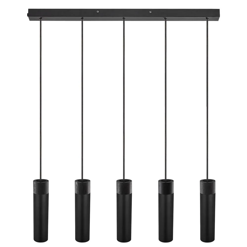 Nordlux Tilo Pendant Light Black Metal Dining Room GU10 Mains 6cm 3