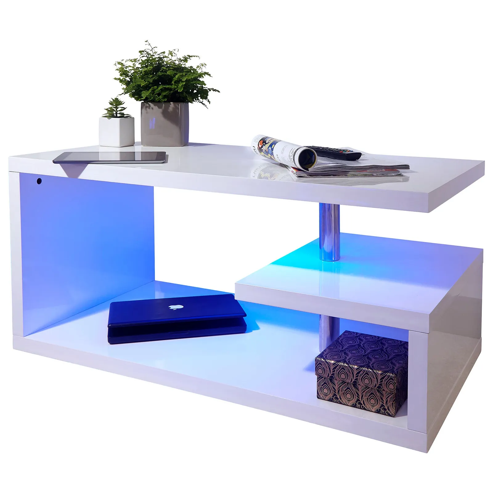 Polar LED Coffee Table White