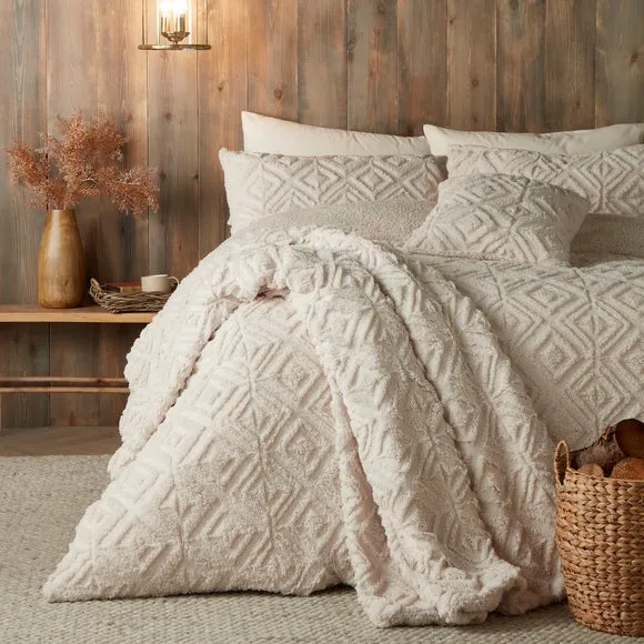 Fusion Geo Fleece Duvet Cover & Pillowcase Set 4