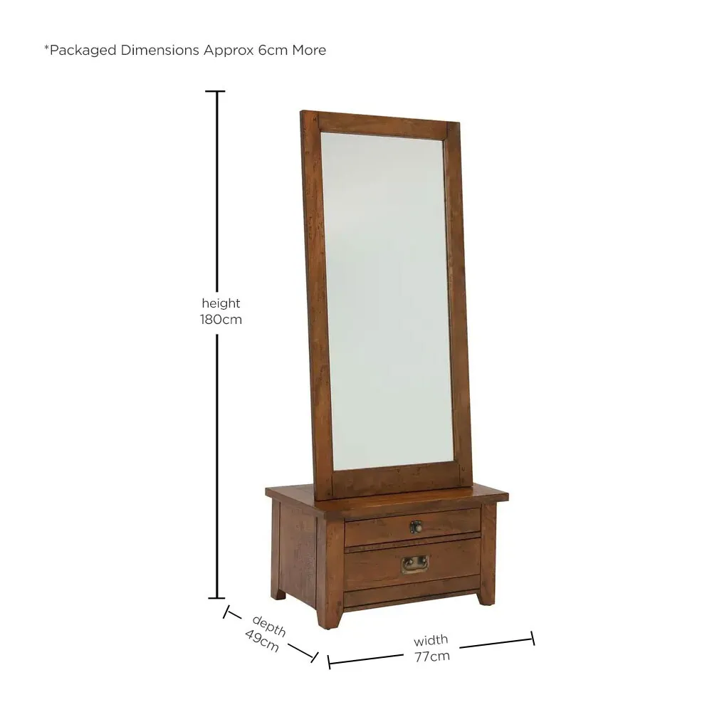 New Frontier Cheval Mirror, Square Wood | Barker & Stonehouse 3
