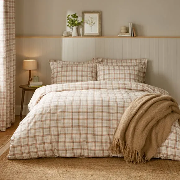 Denton Check 100% Cotton Duvet Cover & Pillowcase Set 1