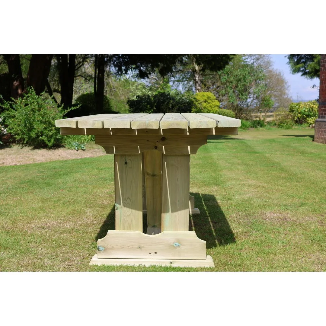 Churnet Valley Garden Furniture Ltd Ergo 6 Seater Dining Table - Minimal Assembly Required in Light Brown 3